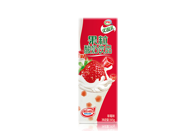 YILI STRAWBERRY GRANULE FRUIT YOGURT 245G